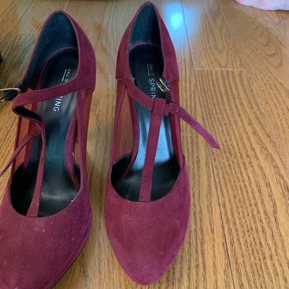 Women’s burgundy pumps - Picture 2 of 3